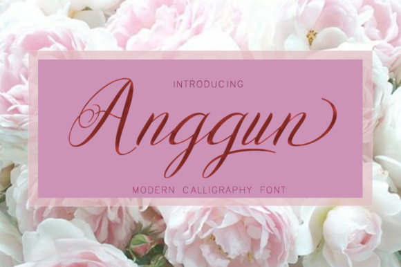 Anggun Script: A Modern Calligraphy Font for Elegant Designs