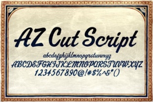 AZ Cut Script: A Hand-Drawn Look with Calligraphic Charm